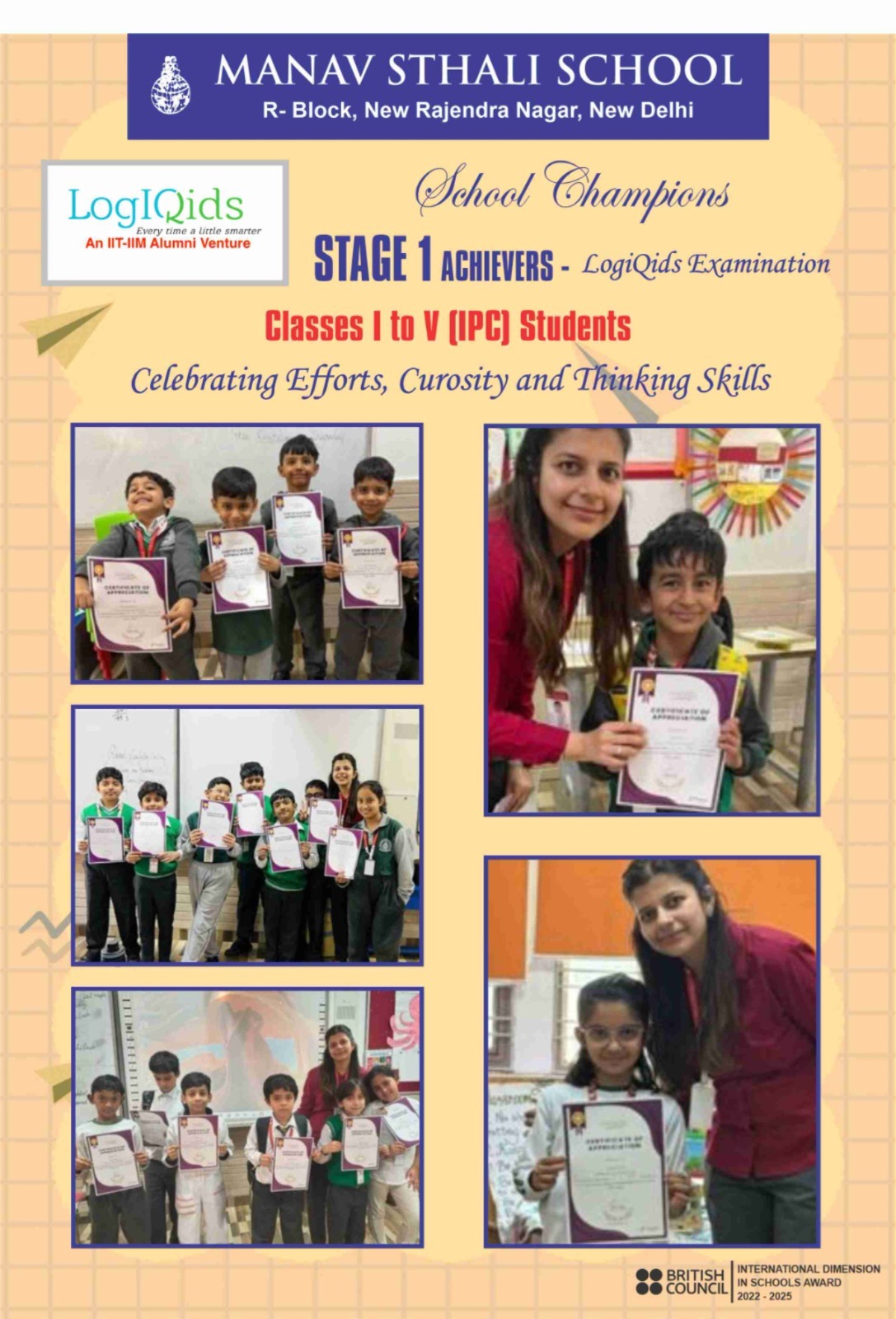 Manav Sthali School New Delhi, Best School In Delhi, LogiQids Stage 1 Achievers, School Champions Manav Sthali, New Admissions Delhi Schools, LogiQids Examination Winners, IPC Students Achievement, Classes 1 to 5 Student Achievers, Primary Students Academic Achievement, Manav Sthali School Champions, Manav Sthali School Student Awards, Delhi School Academic Achievements, Primary Wing Student Success, Young Achievers Manav Sthali School, School Competition Winners, School Academic Recognition, Logical Reasoning Skills for Kids, Critical Thinking Skills in School, Problem Solving Skills for Students, Future Ready Learning, Thinking Skills Development for Children, LogiQids Program in Schools, LogiQids Logical Reasoning Competition, Stage 1 LogiQids Results, International Logic Competition Students, Student Thinking Skills Program, Social Media Hashtags